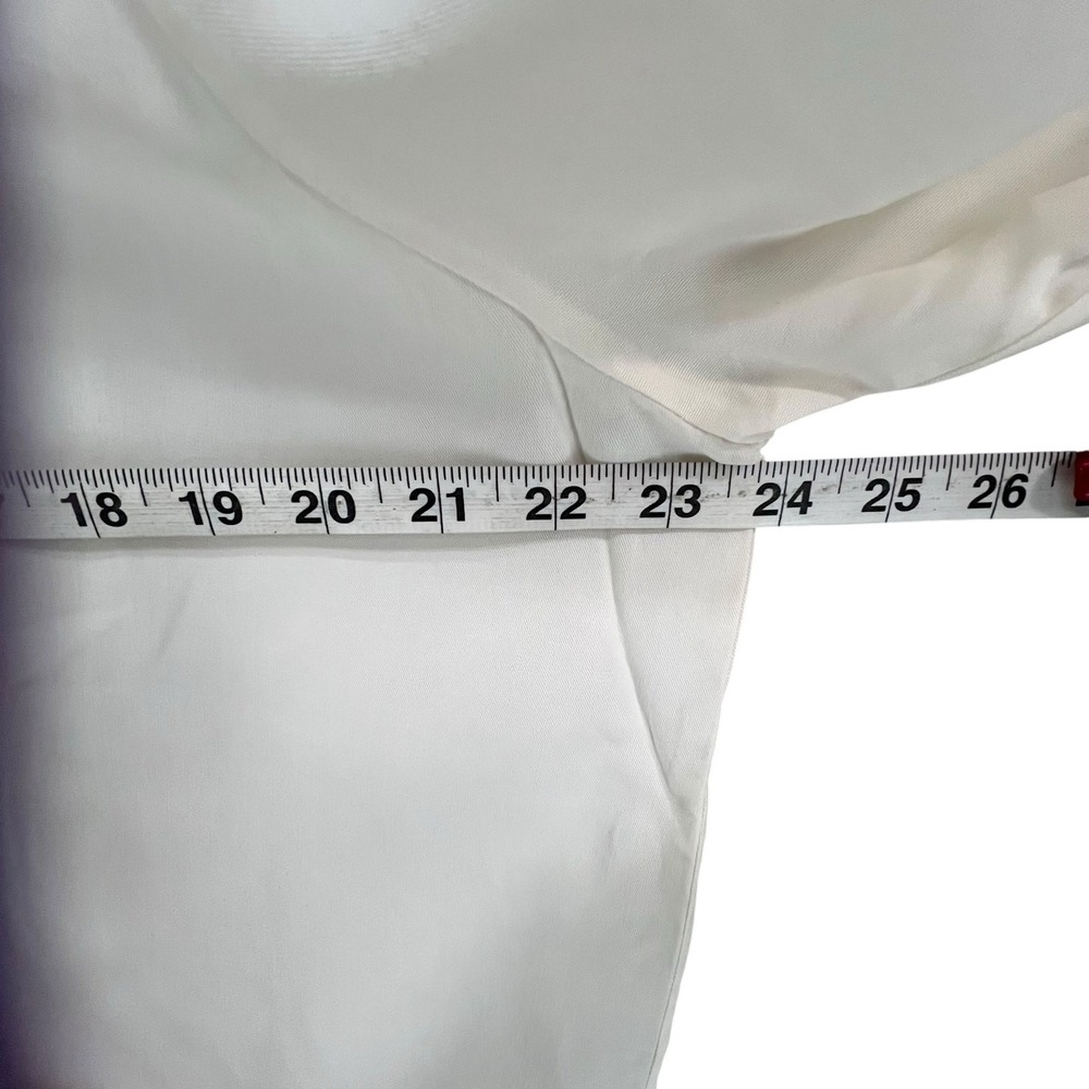 Everlane Gathered Blouse Bone White 100% Tencel Relaxed Minimalist Top Womens XL - Picture 8 of 14